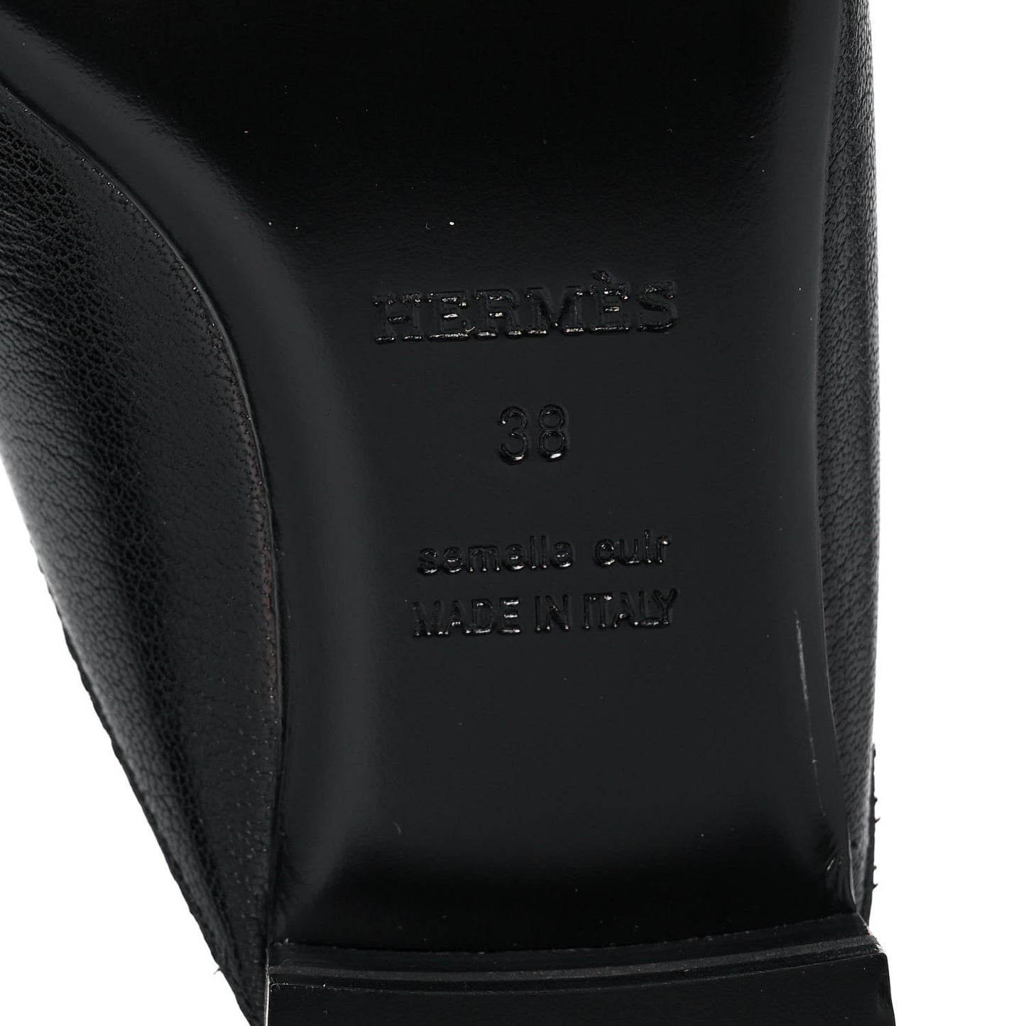 Goatskin Vincennes Mules 38 Black