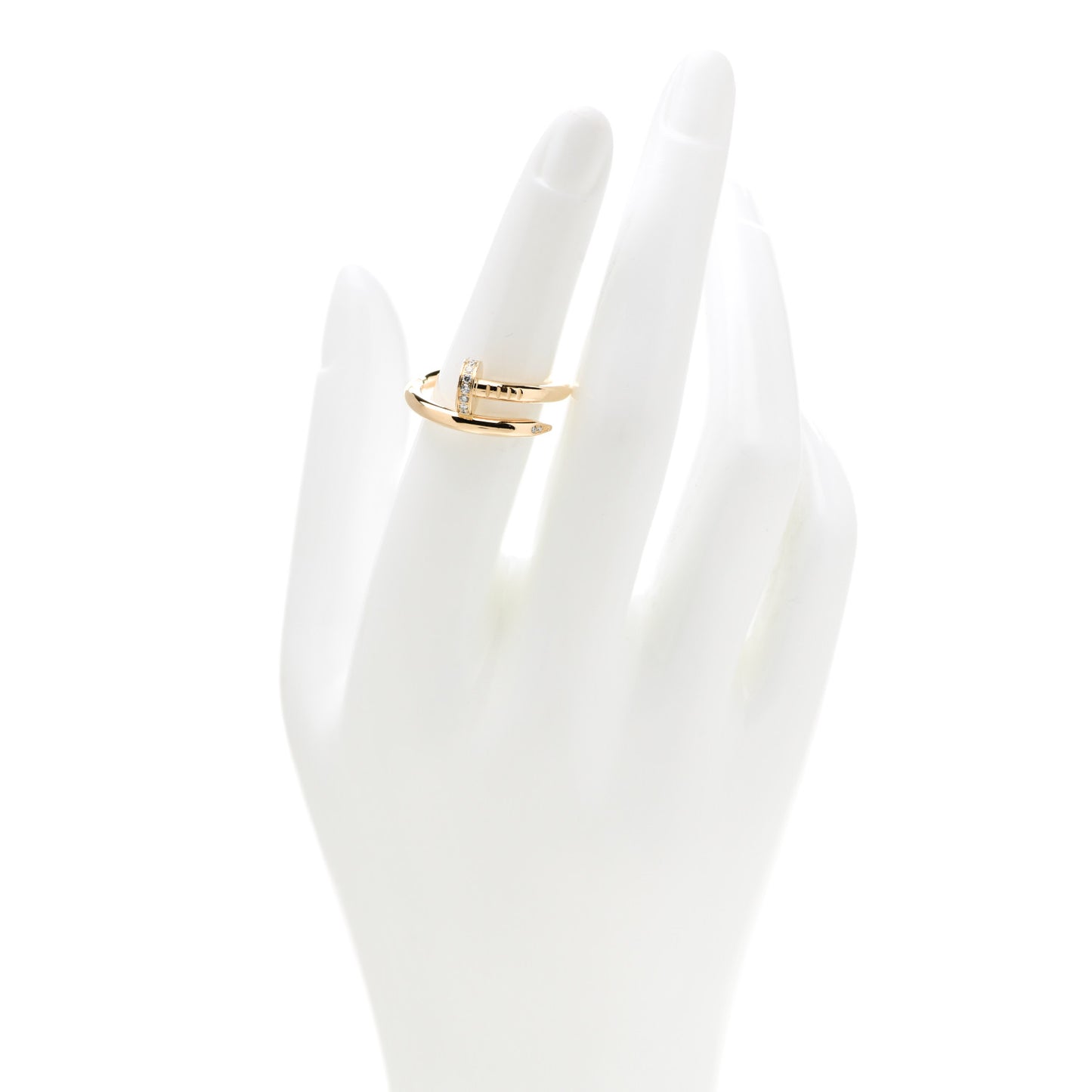 18K Yellow Gold Diamond Juste Un Clou Ring 53 6.25