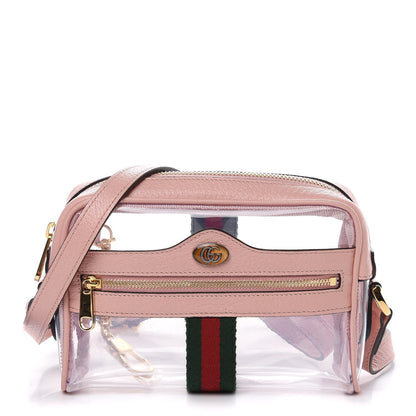 Gucci Vinyl Web Mini Ophidia Transparent Shoulder Bag Perfect Pink 1 of 10
