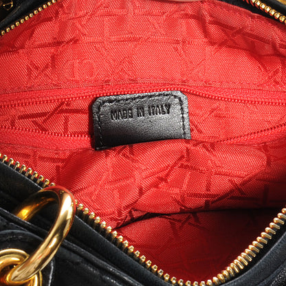 Christian Dior Lambskin Cannage Medium Lady Dior Black 7 of 8