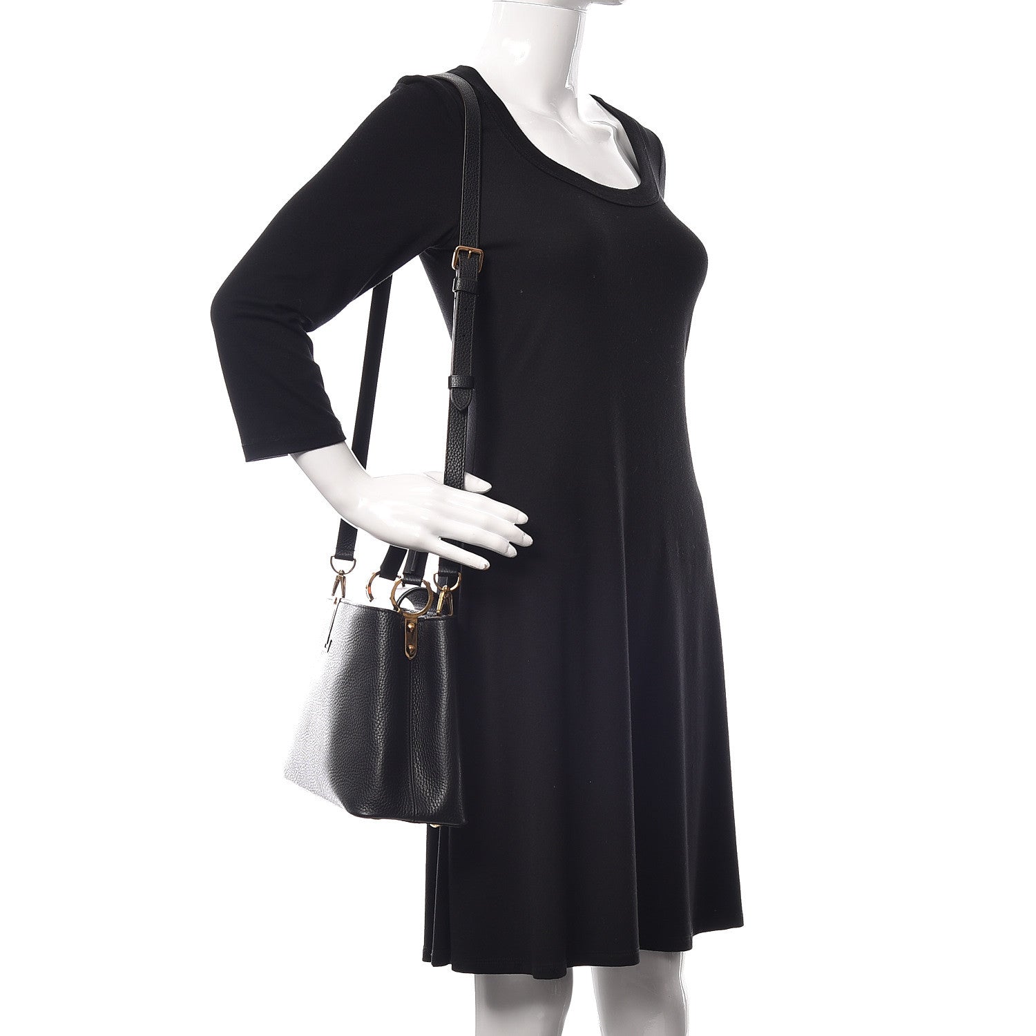 Louis Vuitton Taurillon Capucines PM Black 2 of 8