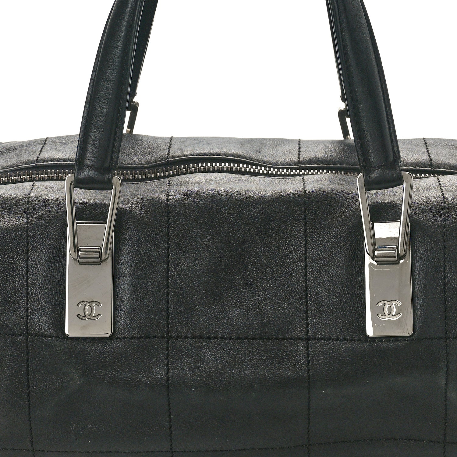Chanel Lambskin Square Stitched Large Tote Black 8 of 11