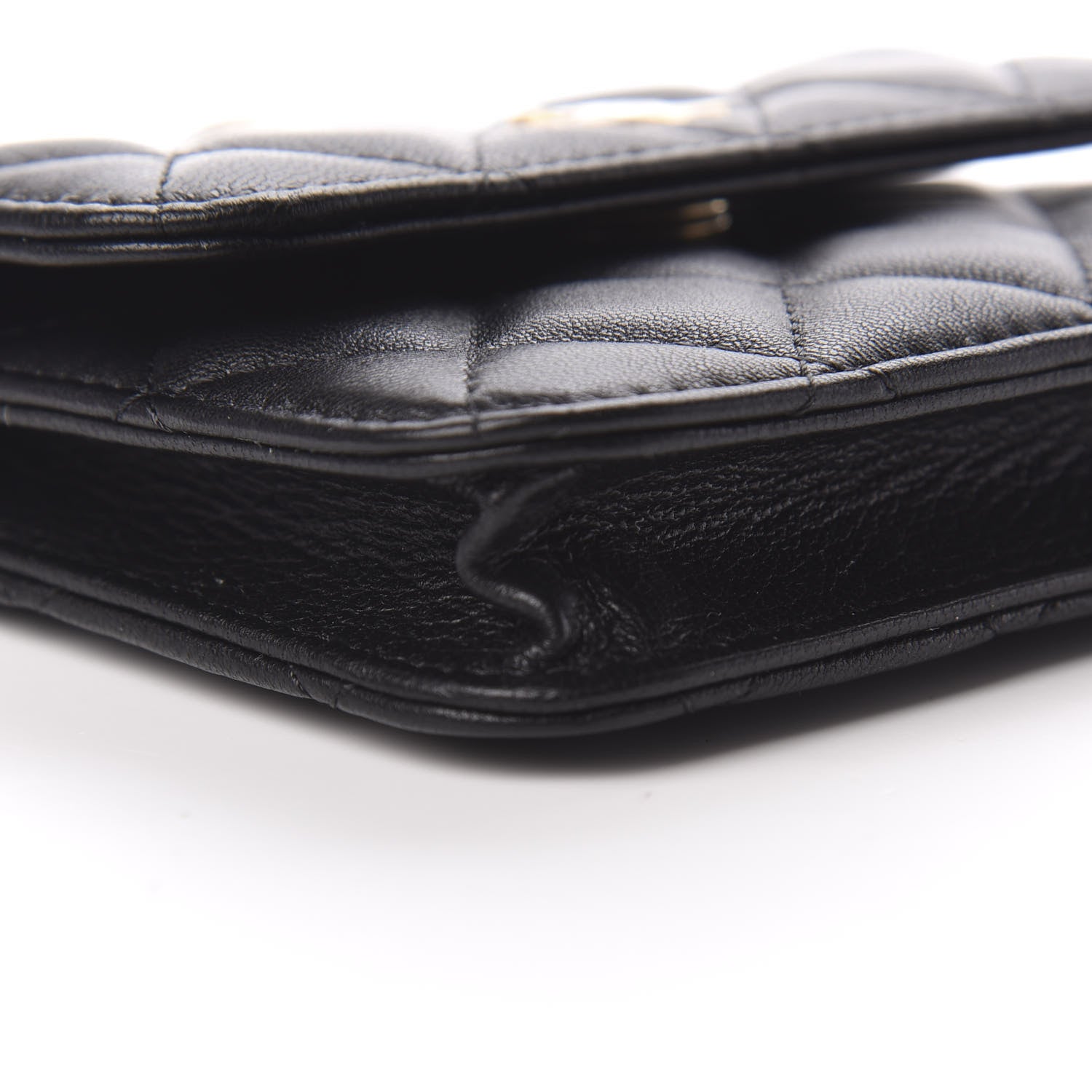 Chanel Lambskin Quilted Pearl Crush Clutch With Chain Black 8 of 11