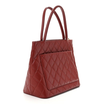 Chanel Caviar Quilted Medallion Tote Bordeaux 3 of 11