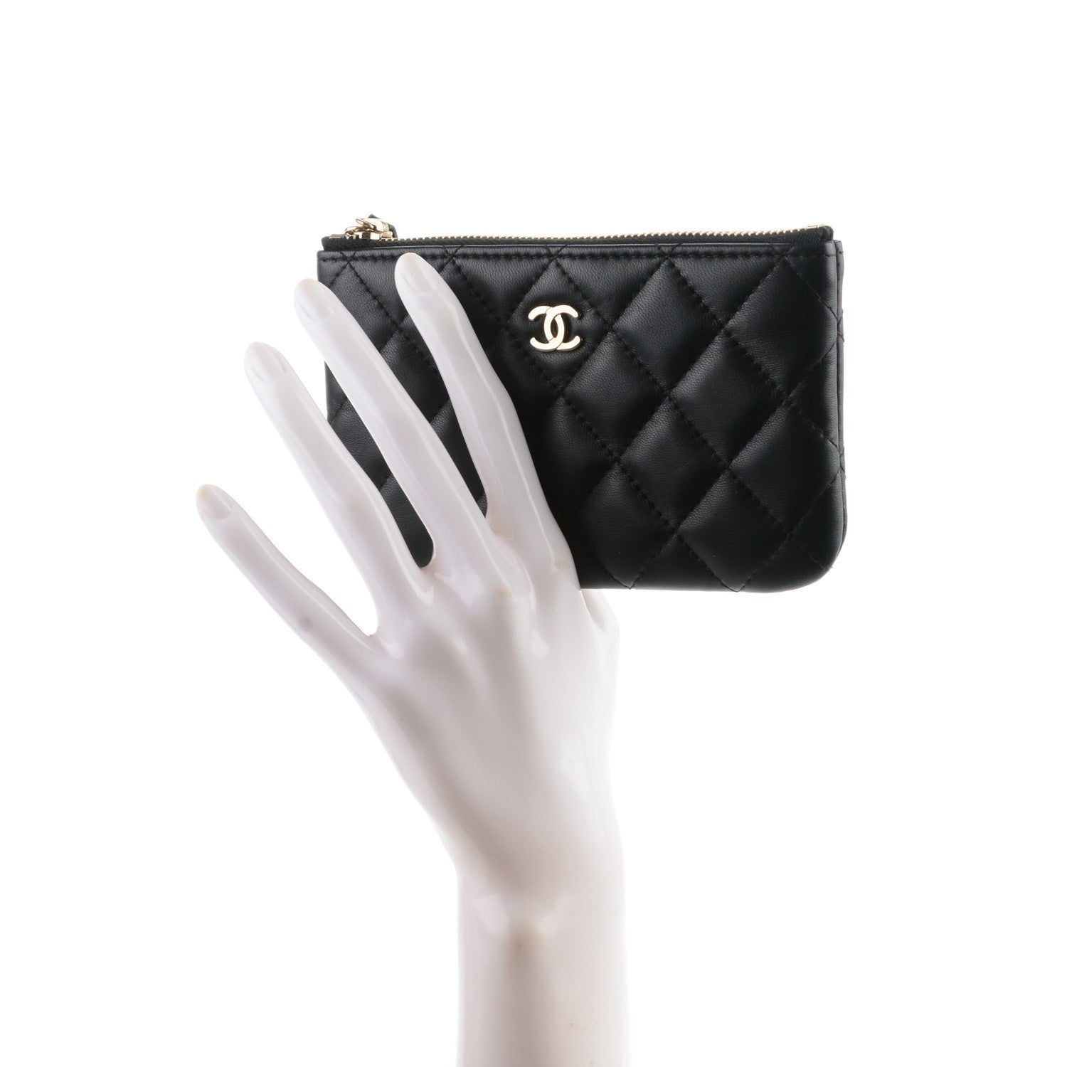 Chanel Lambskin Quilted Casino Coin Purse Black 2 of 7