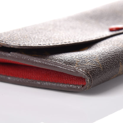 Louis Vuitton Monogram Emilie Wallet Red 10 of 12