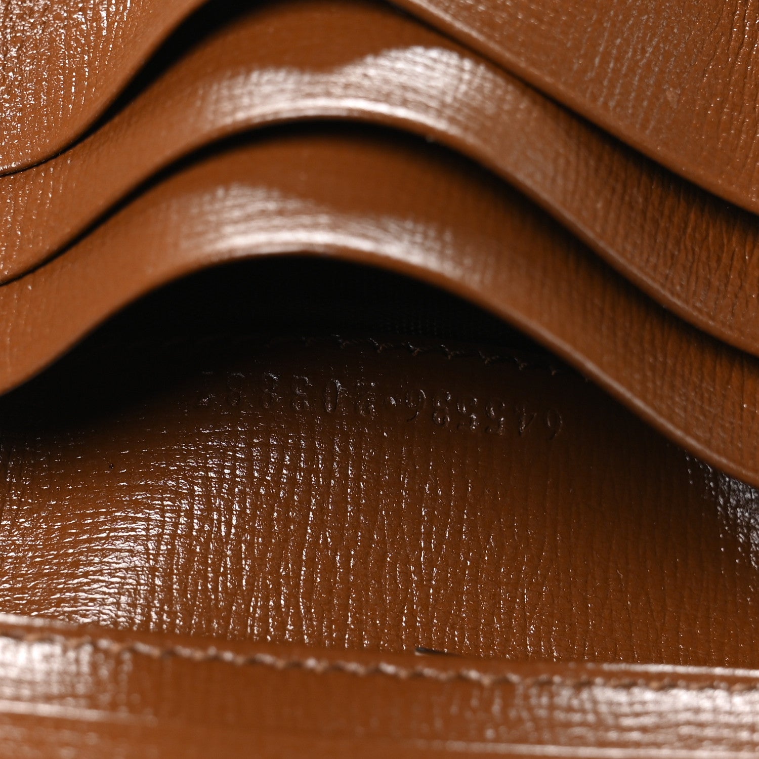 Gucci GG Supreme Monogram Textured Calfskin Web Jackie 1961 Card Case Beige Ebony Brown Sugar 7 of 8