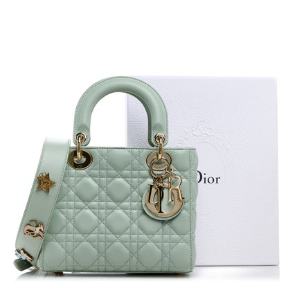 Christian Dior Lambskin Cannage Small Lucky Badges My Lady Dior Green 11 of 11