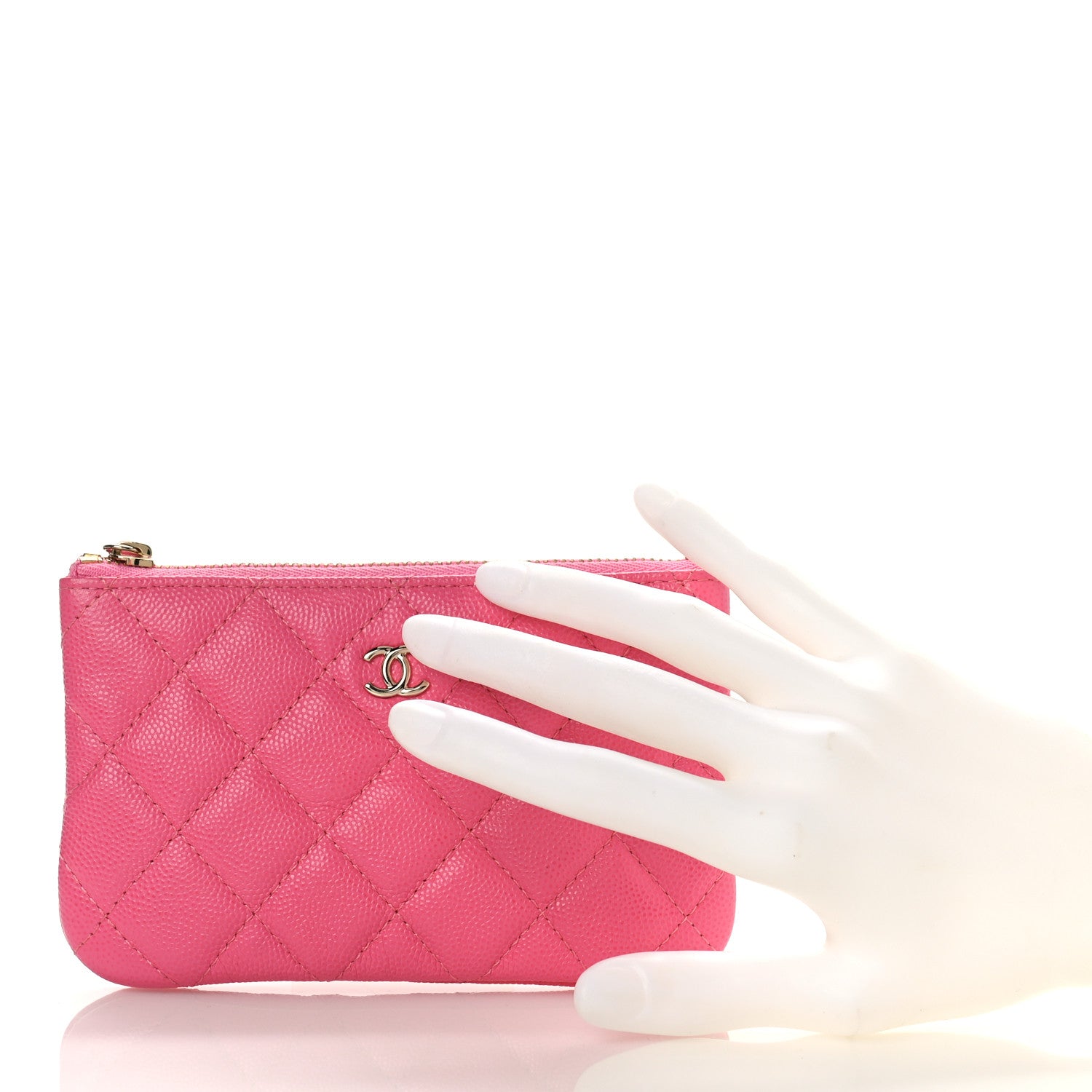 Chanel Caviar Quilted Small Cosmetic Case Pink 2 of 10