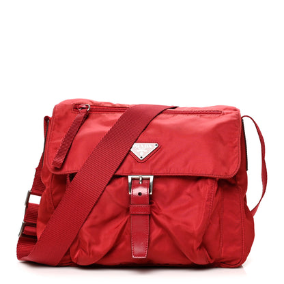 Prada Nylon Vela Small Hunting Bag Cherry 1 of 12