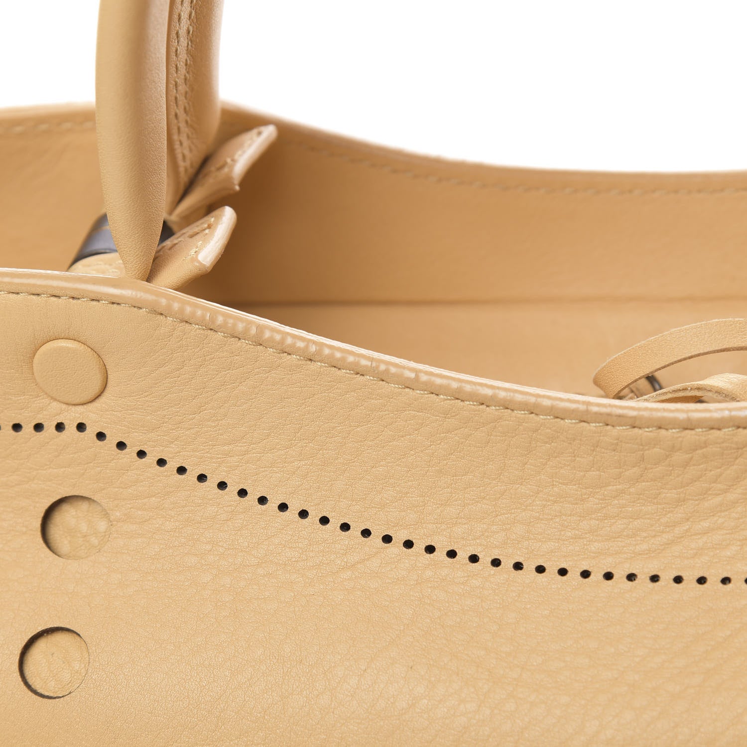 Balenciaga Calfskin Blackout Hardware Perforated City Beige Ocre 16 of 18
