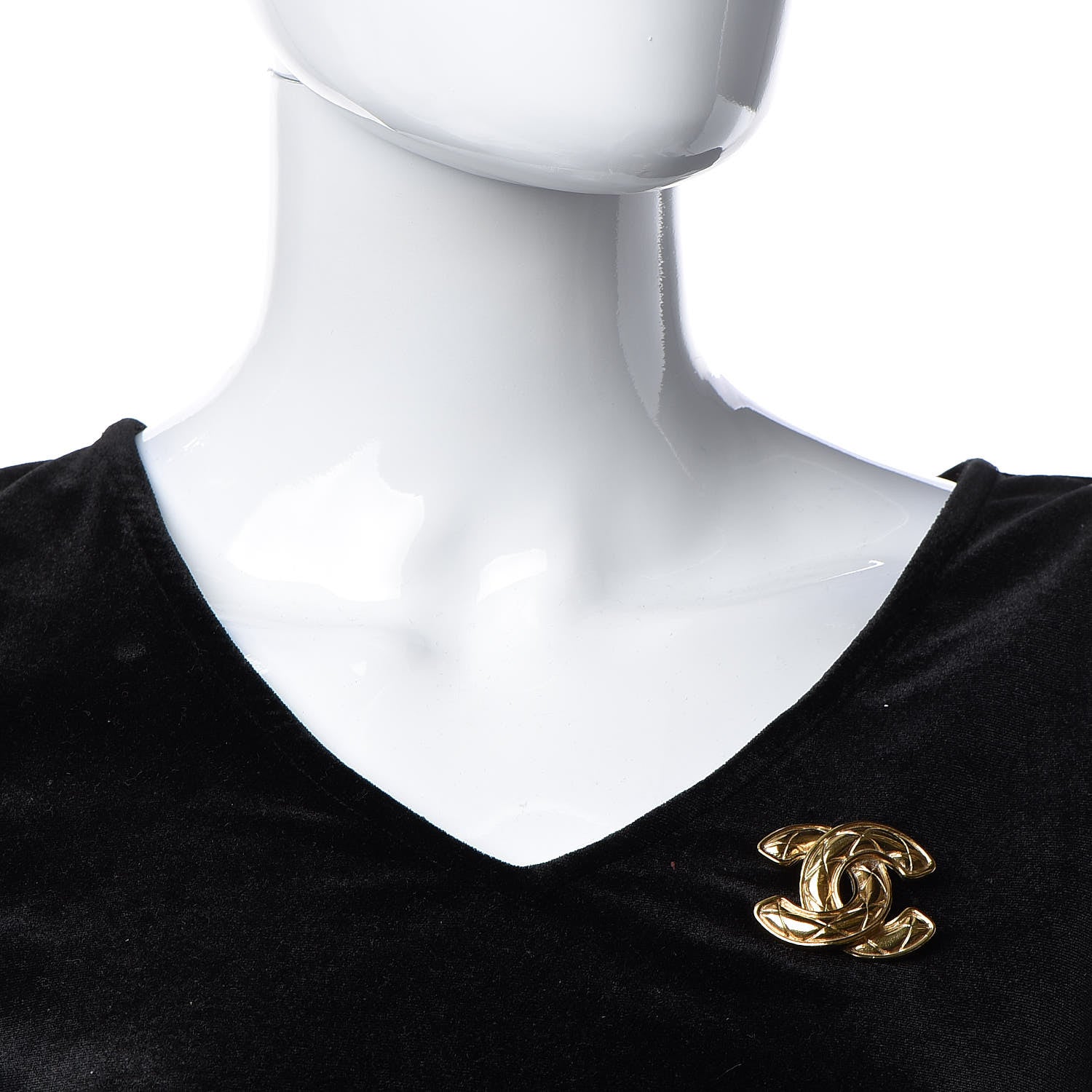 Chanel Quilted CC Brooch Gold 2 of 5