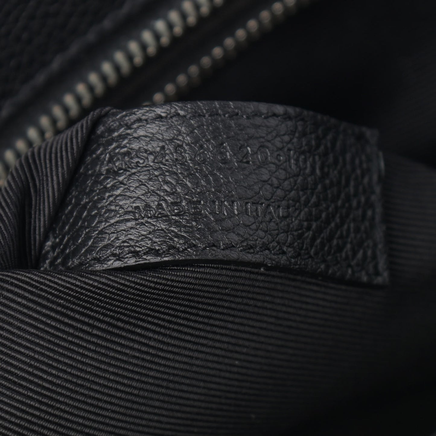 Grained Calfskin Small Cabas Rive Gauche Black
