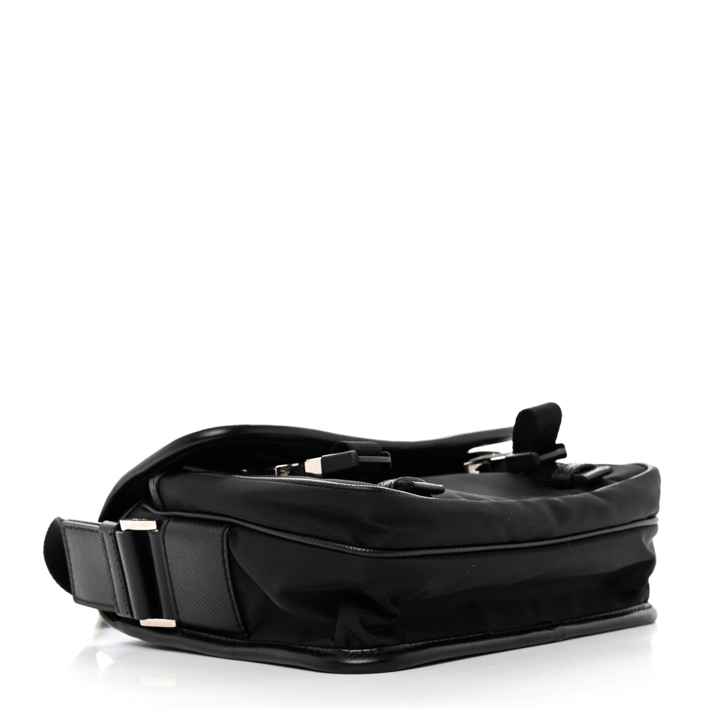 Re-Nylon Saffiano Shoulder Bag Black