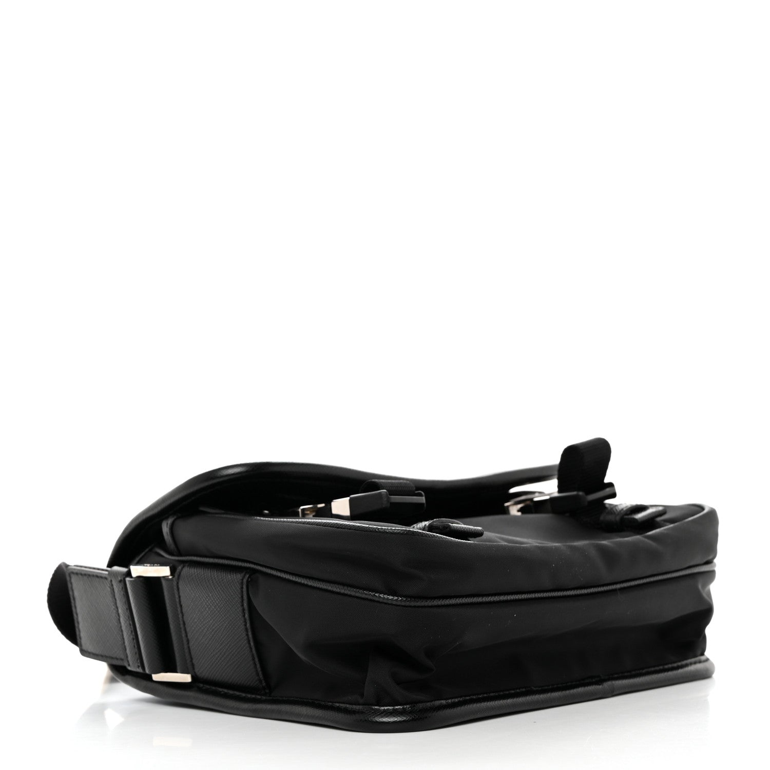 Prada Re-Nylon Saffiano Shoulder Bag Black 4 of 10