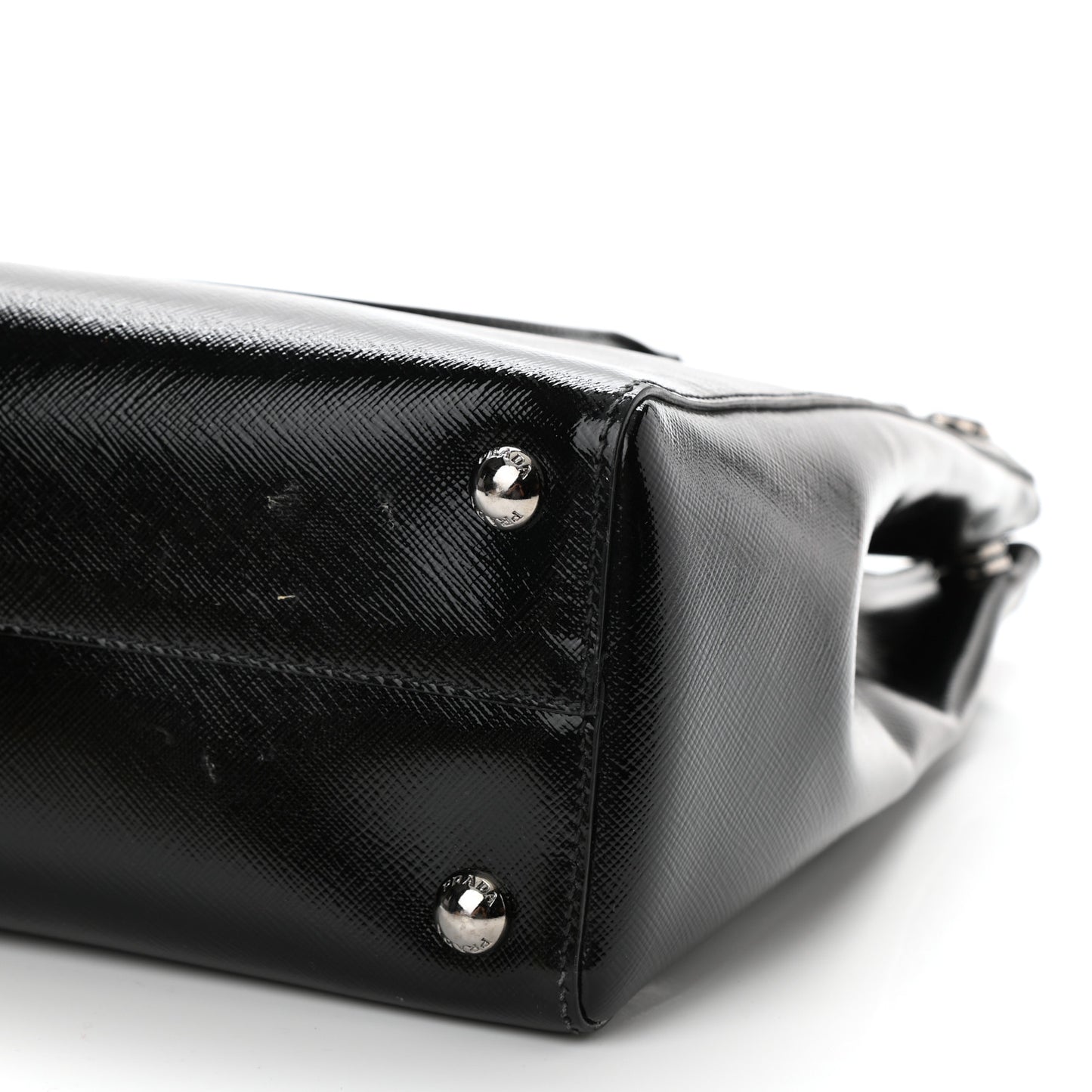 Saffiano Vernice Crystal Bag Black