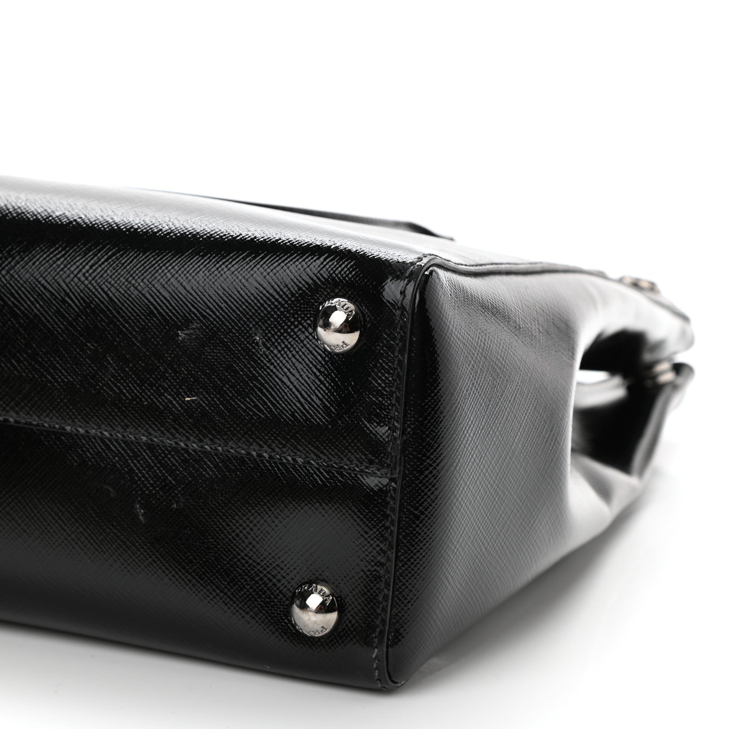 Prada Saffiano Vernice Crystal Bag Black 8 of 8