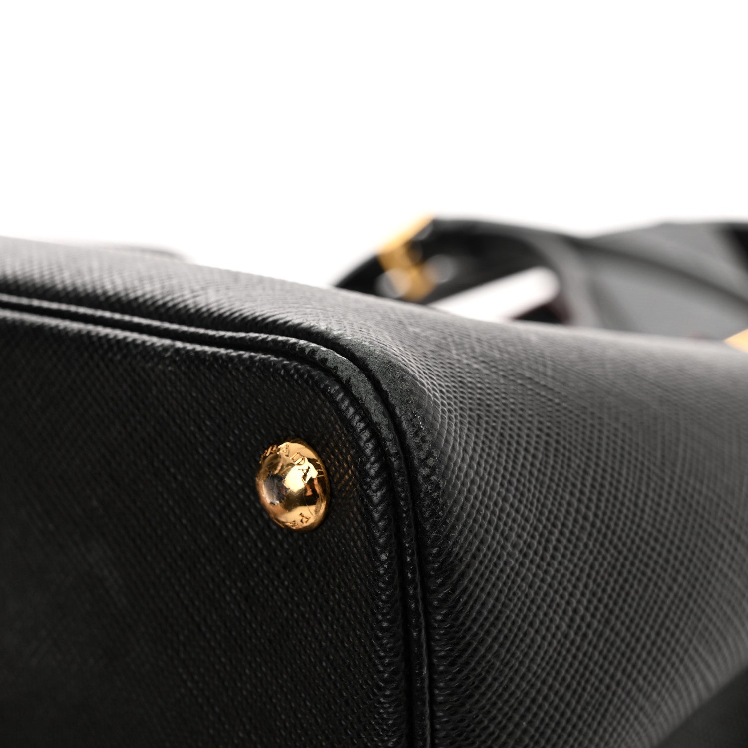 Prada Saffiano Cuir Medium Double Bag Black Fuoco 12 of 17