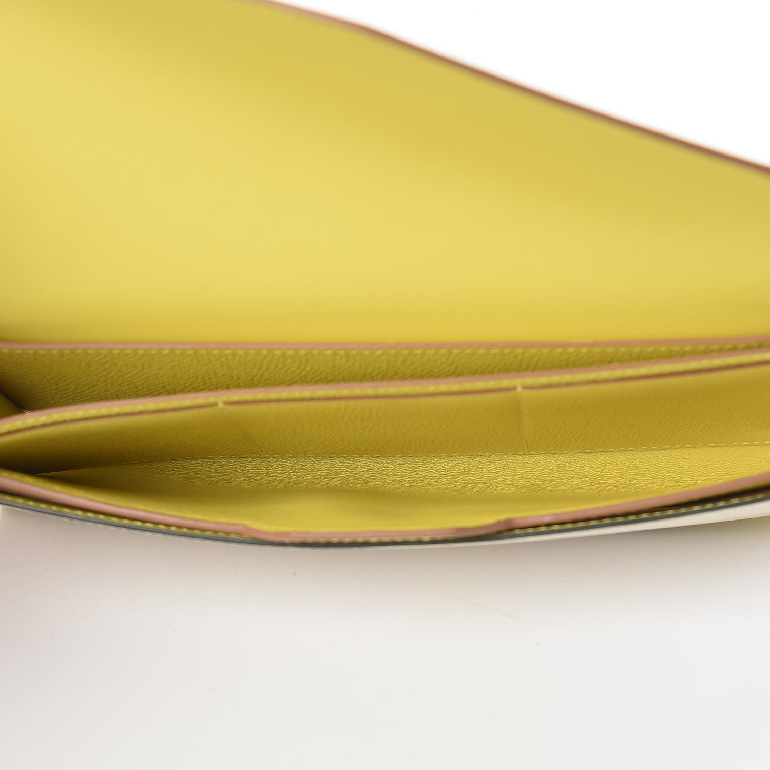 Hermes Epsom Passant Long Wallet Craie Lime 7 of 11