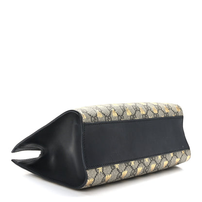 Gucci GG Supreme Monogram Bees Small Padlock Tote Beige Oro Black 4 of 10