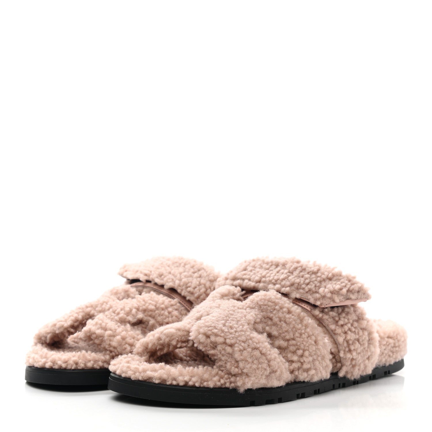Hermes Woolskin Womens Chypre Sandals 36 Bois De Santal 3 of 9