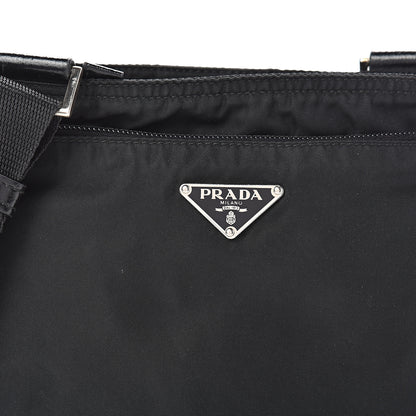 Prada Nylon Small Flat Messenger Bag Black 8 of 13