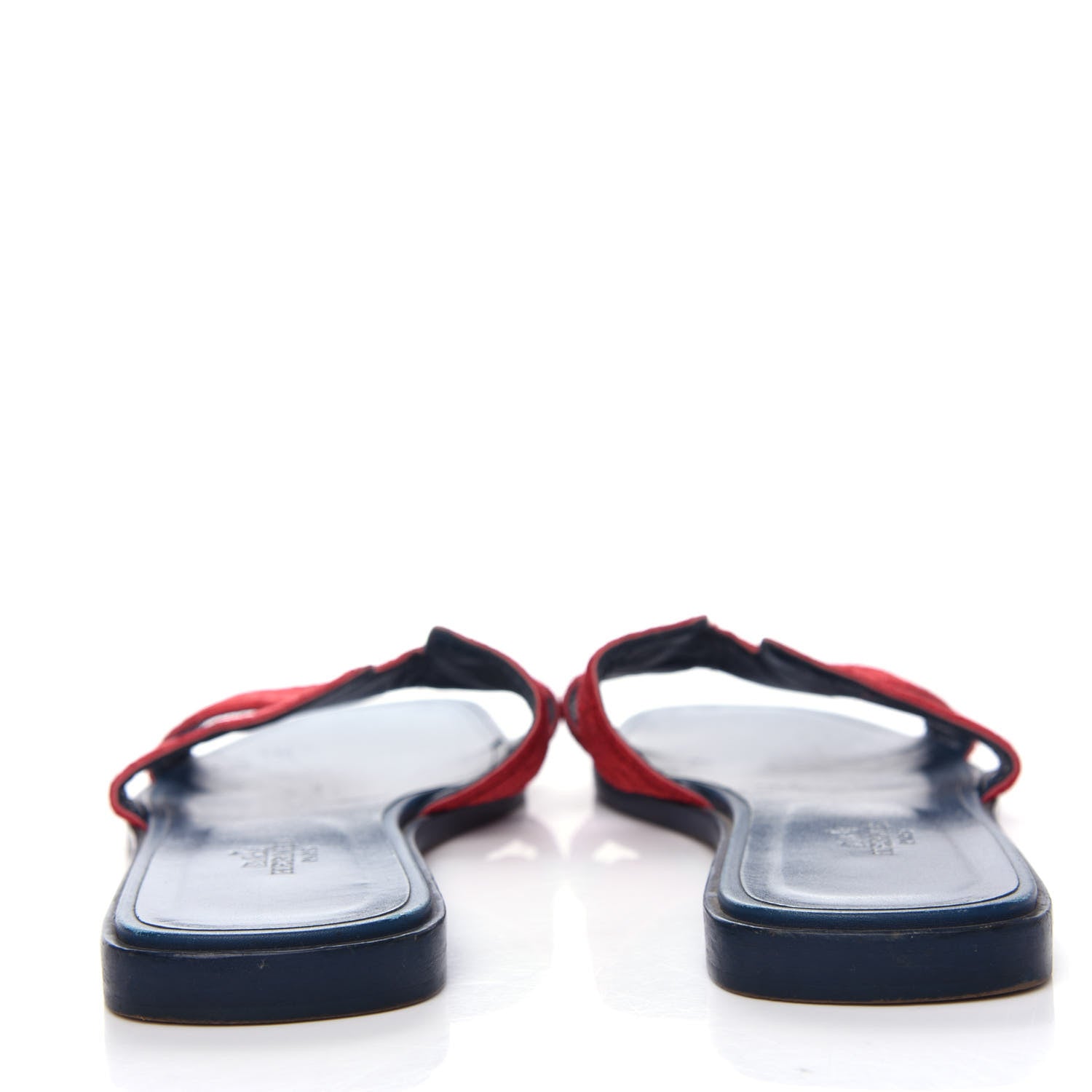 Hermes Dabka Embroidered Chevron Oran Sandals 39.5 Jasper Rouge 7 of 10