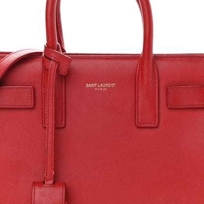 Saint Laurent Calfskin Nano Sac De Jour Lipstick Red 7 of 13
