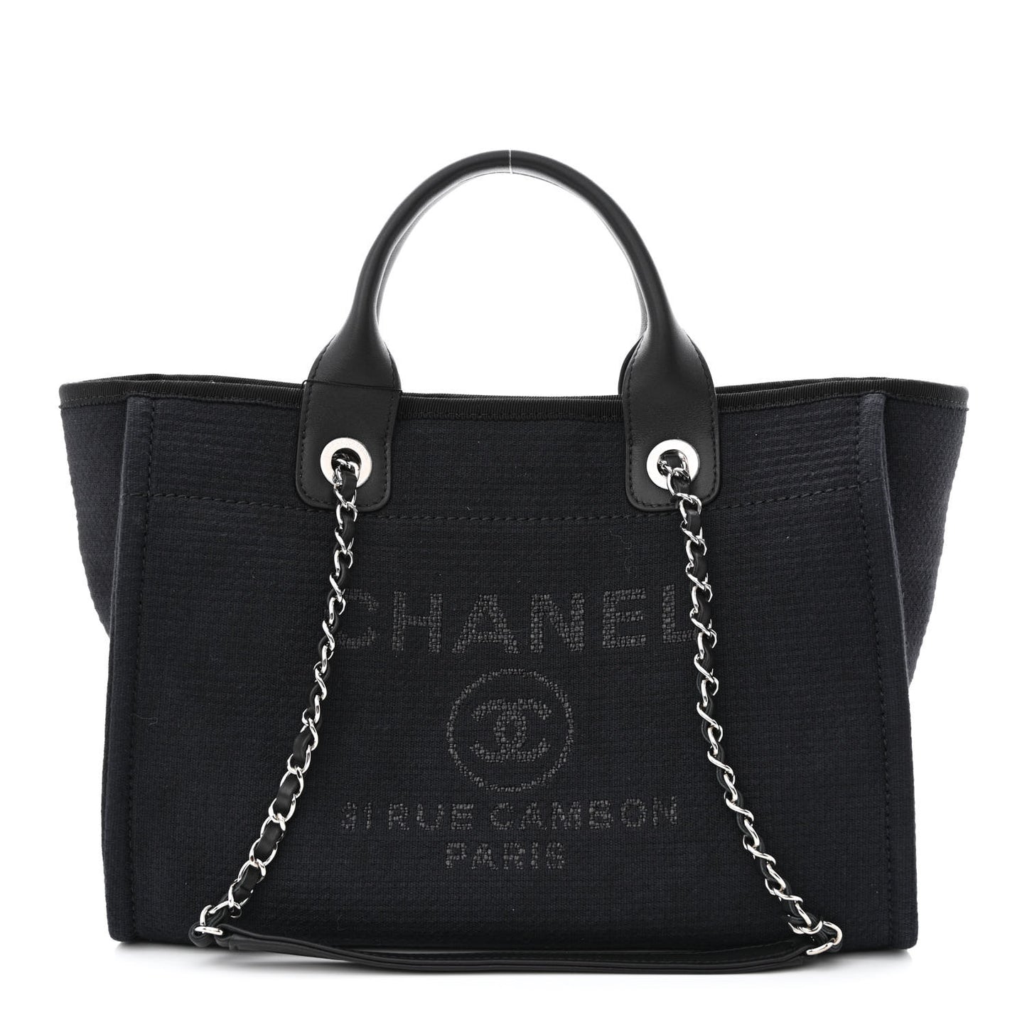 Mixed Fibers Small Deauville Tote Black