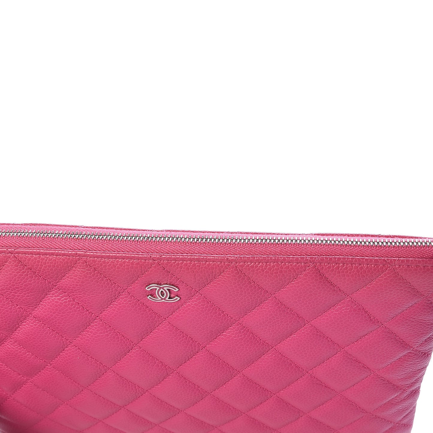 Caviar Quilted Medium Cosmetic Case Pink