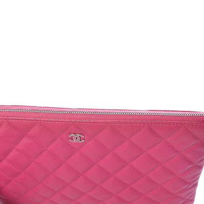 Chanel Caviar Quilted Medium Cosmetic Case Pink 10 of 12