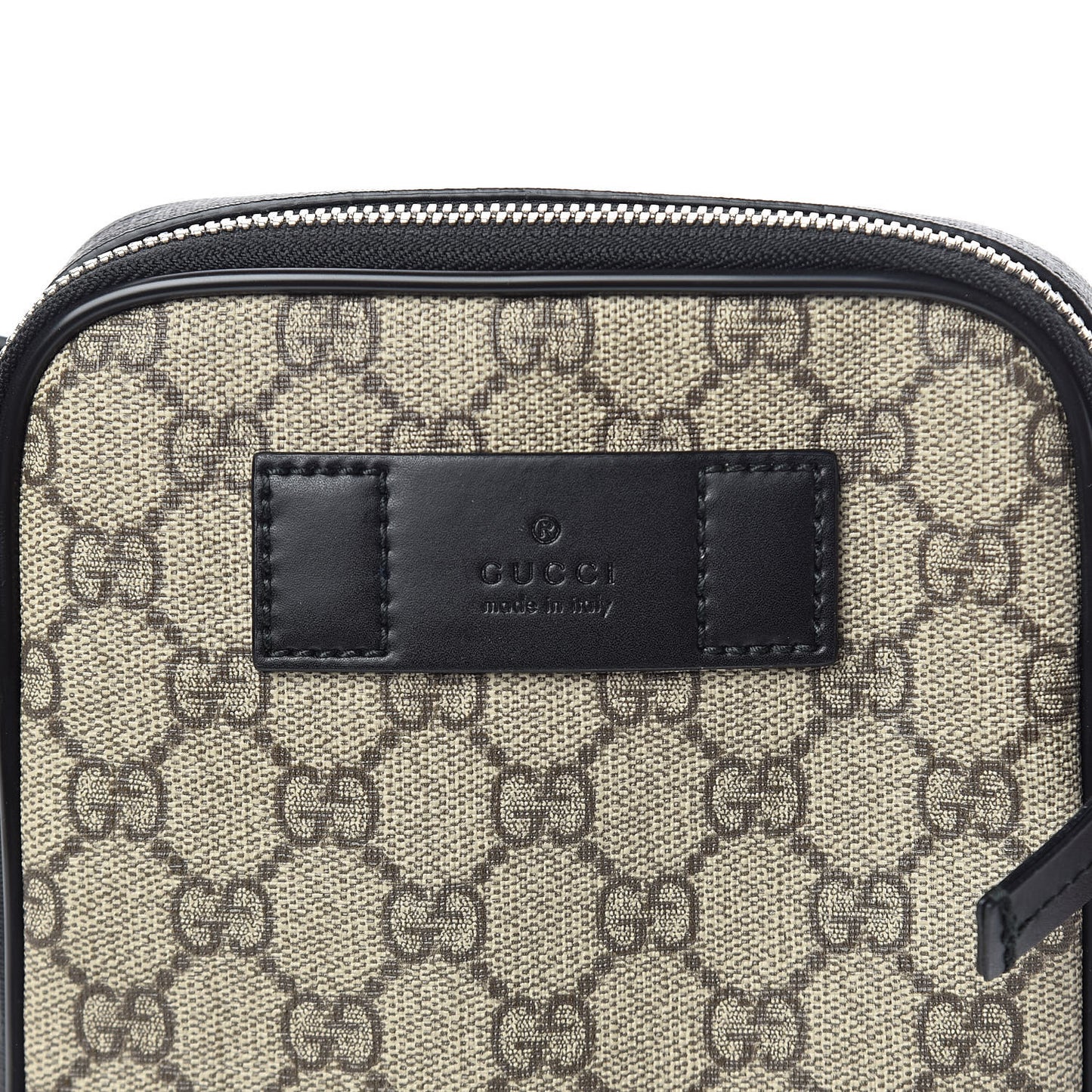 GG Supreme Monogram Web Belt Bag Black