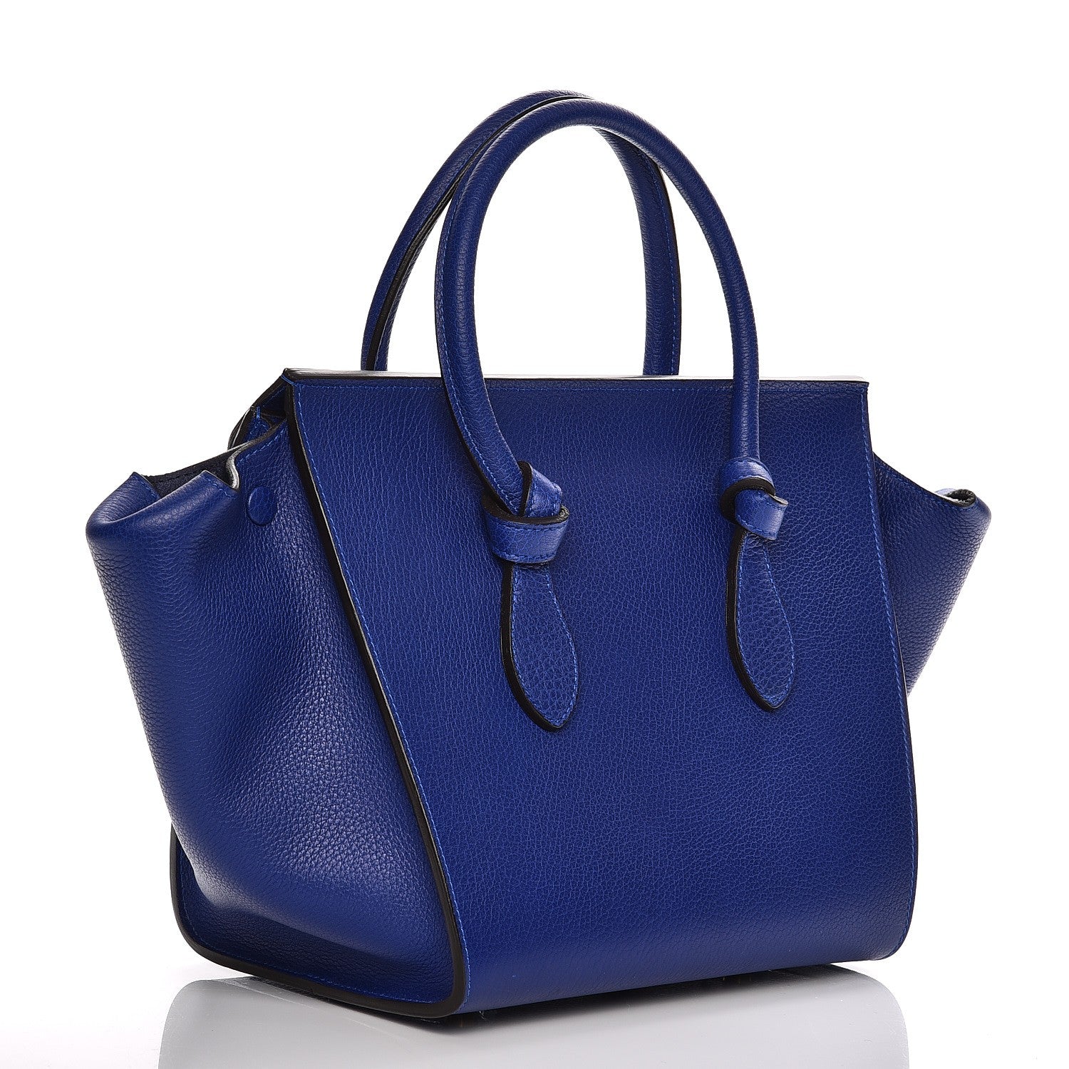 Celine Crisped Calfskin Mini Tie Knot Tote Indigo 3 of 7