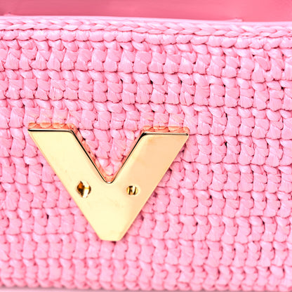 Louis Vuitton Raffia Twist Shoulder Bag PM Pink 10 of 11