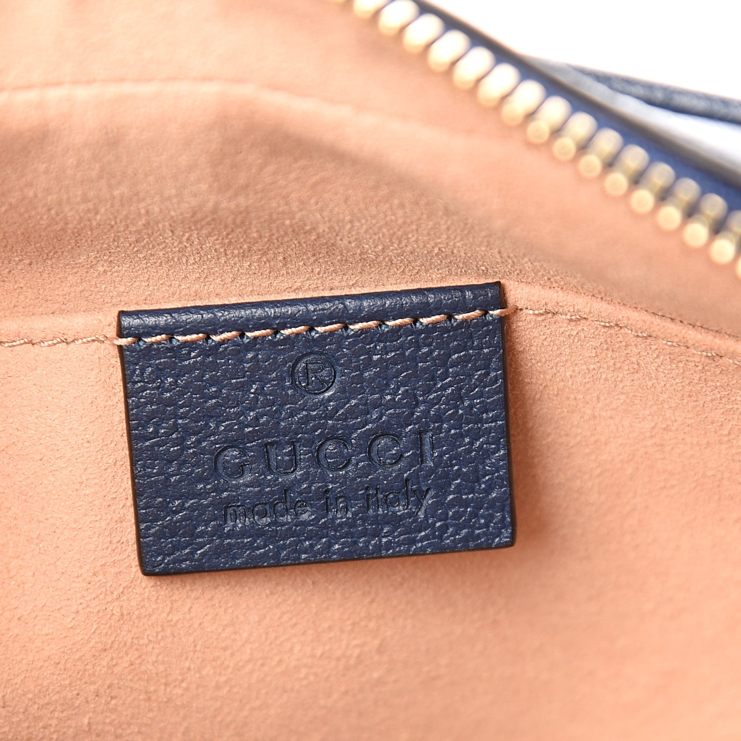 Gucci Textured Calfskin Web Mini Ophidia Shoulder Bag Blue Agata 5 of 10