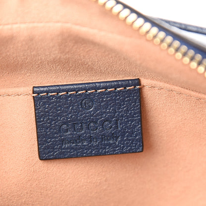 Gucci Textured Calfskin Web Mini Ophidia Shoulder Bag Blue Agata 5 of 10
