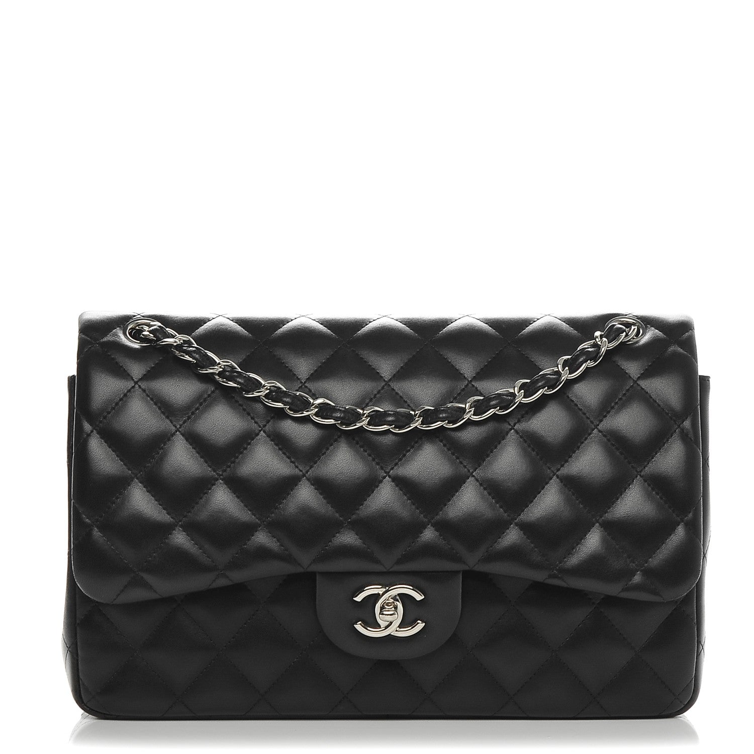 Chanel Lambskin Jumbo Double Flap Black 1 of 8