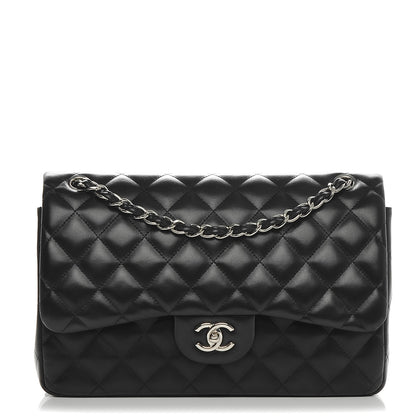 Chanel Lambskin Jumbo Double Flap Black 1 of 8