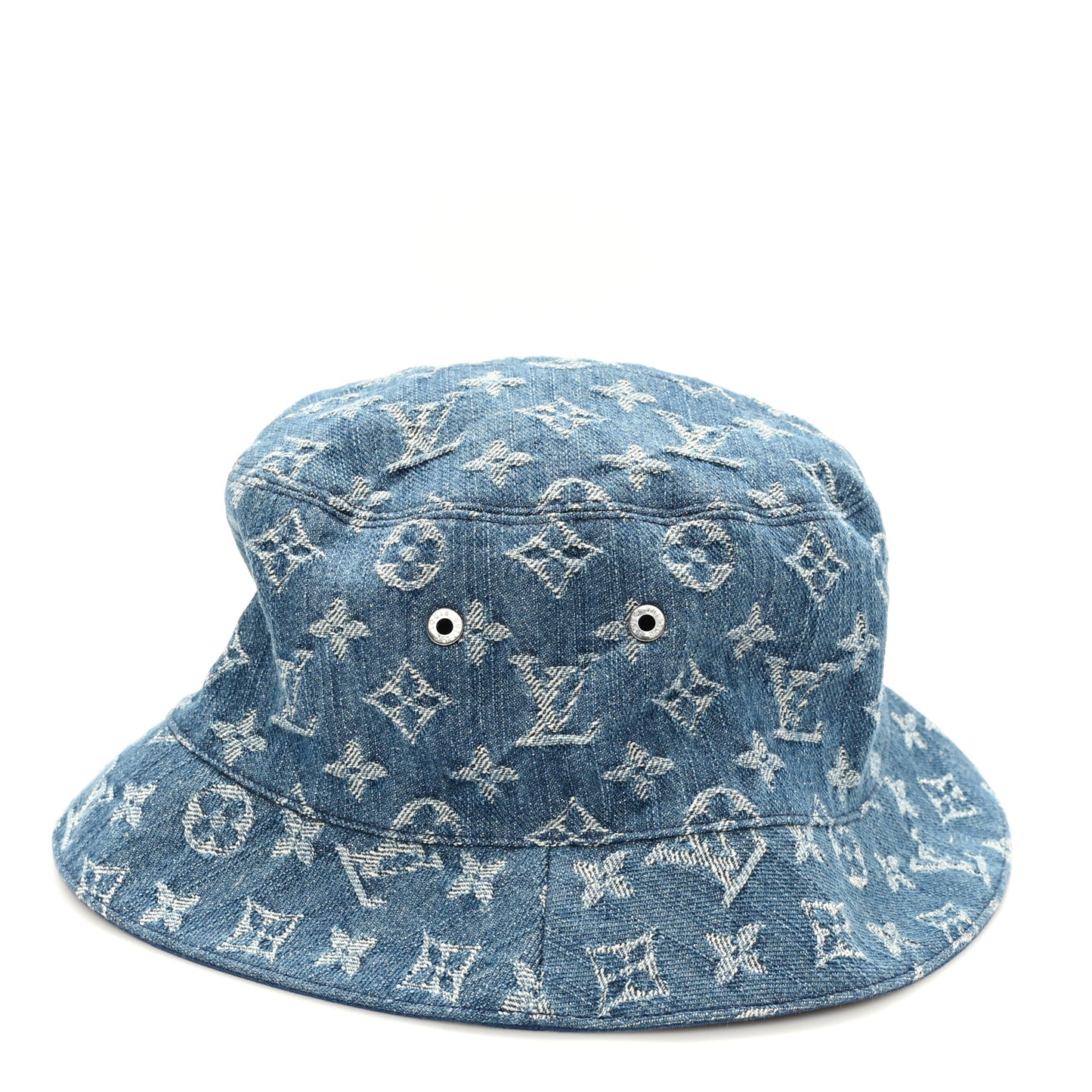 Monogram Denim Essential Bucket Hat Blue