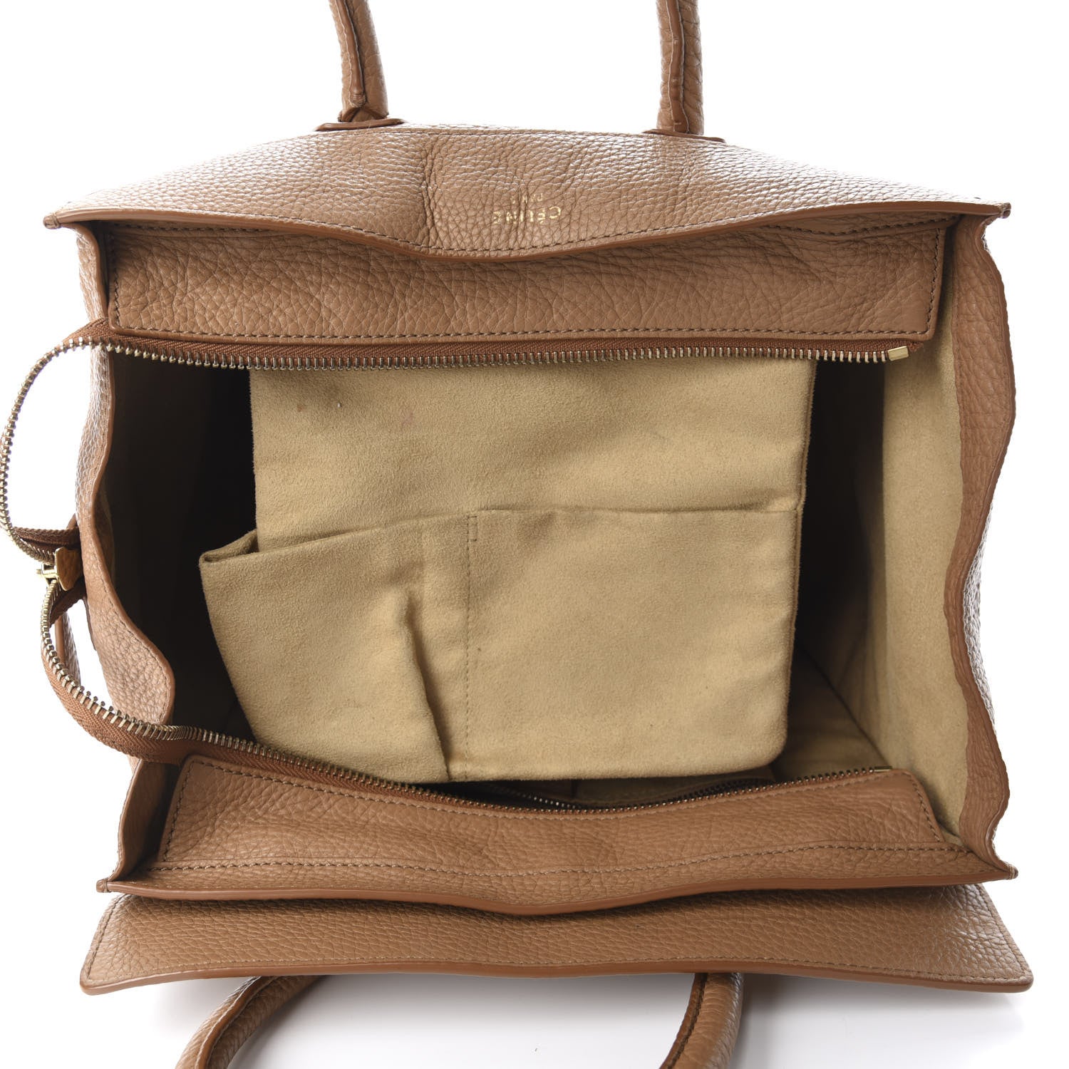 Celine Pebbled Calfskin Mini Luggage Camel 5 of 14