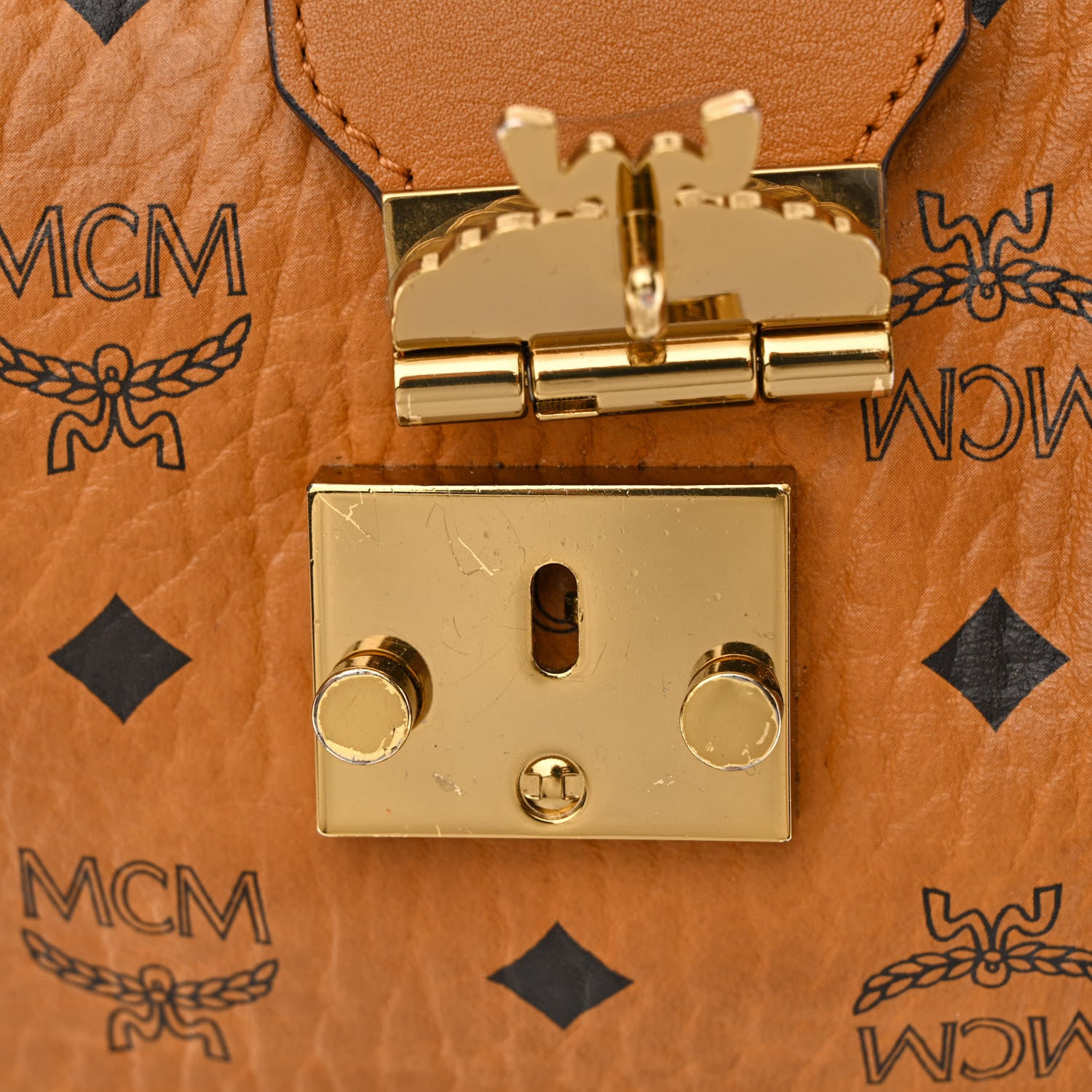 MCM Visetos Large Patricia Hobo Cognac 16 of 17