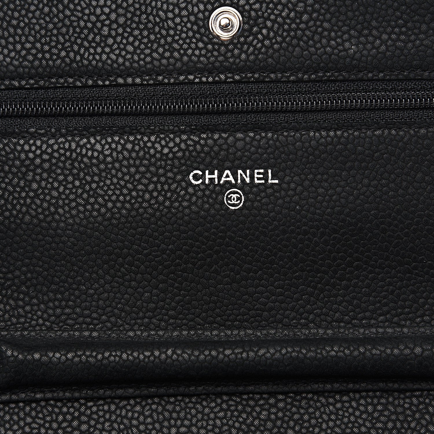 Chanel Iridescent Caviar Quilted Wallet On Chain WOC Black 5 of 10
