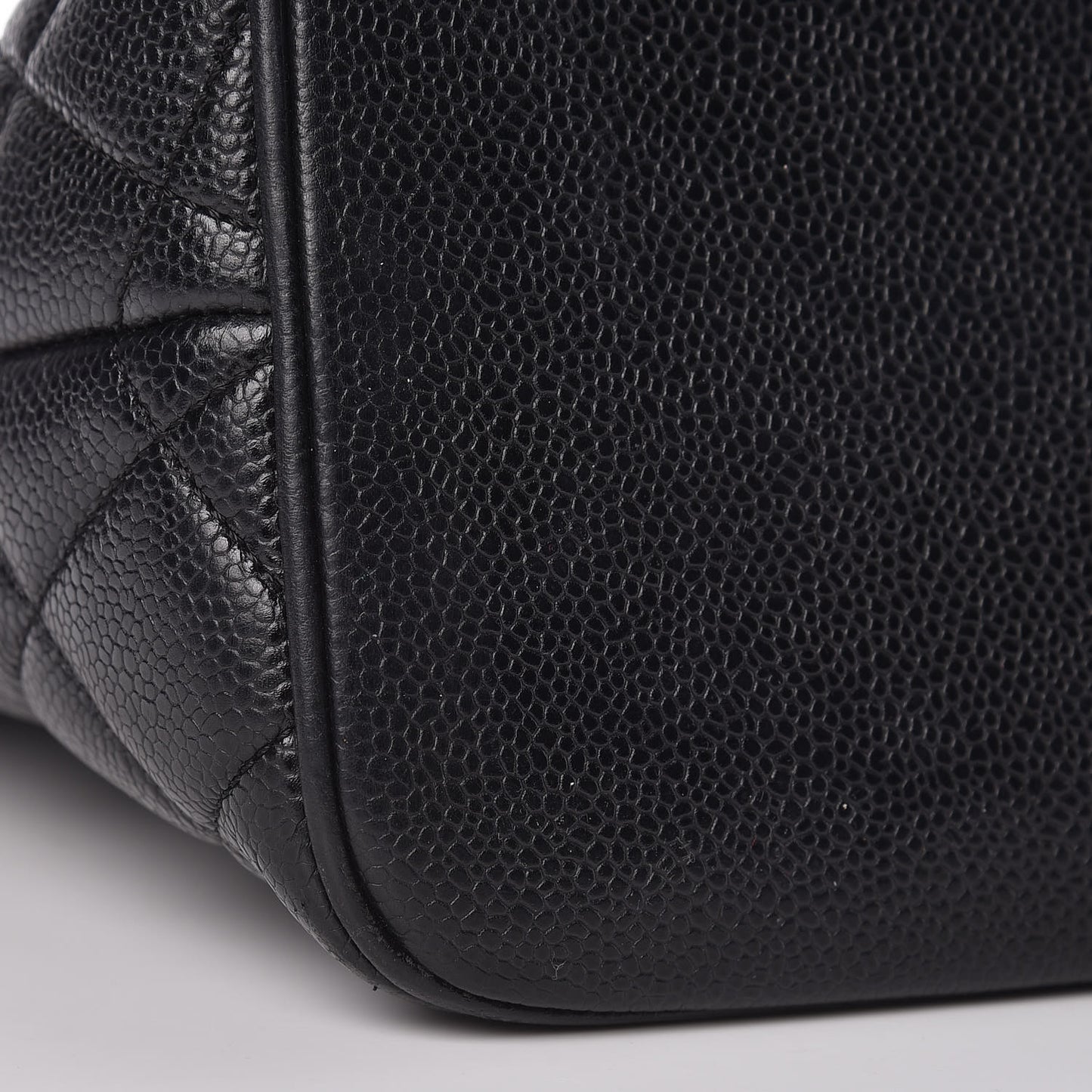 Caviar Quilted Medallion Tote Black