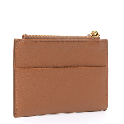 Prada Vitello Grain Zip Card Holder Cuoio 3 of 7