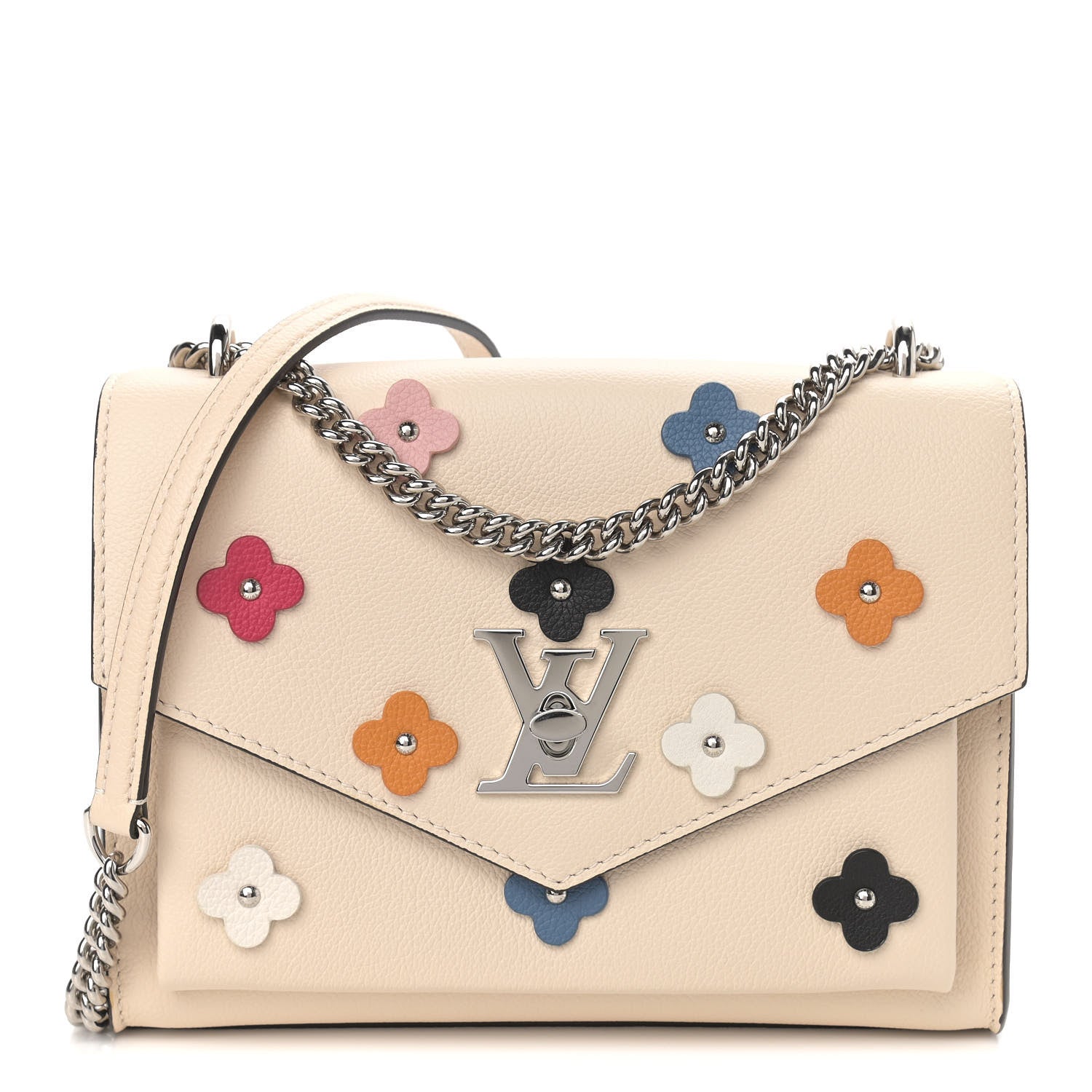 Louis Vuitton Soft Calfskin Mylockme BB Fleurs Multicolor 1 of 9