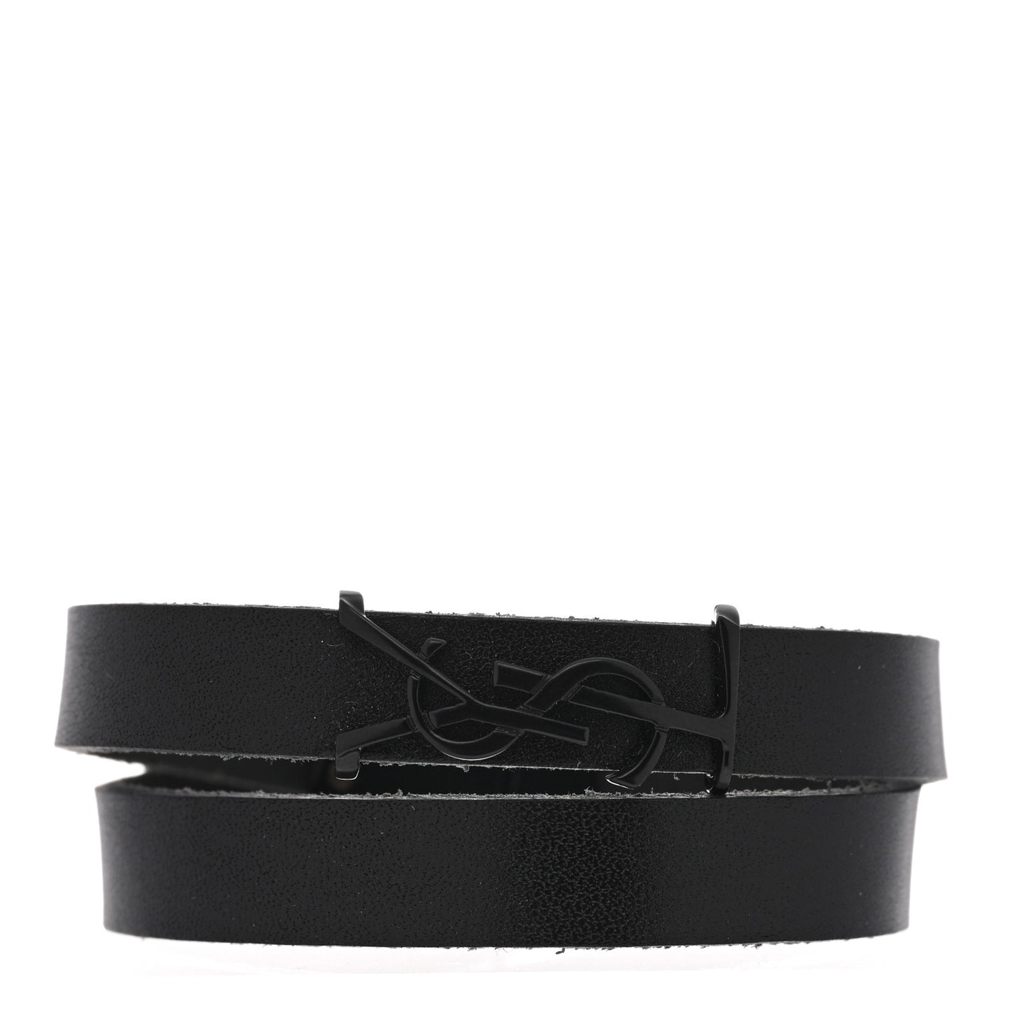 Calfskin Opyum Double Wrap Bracelet Black