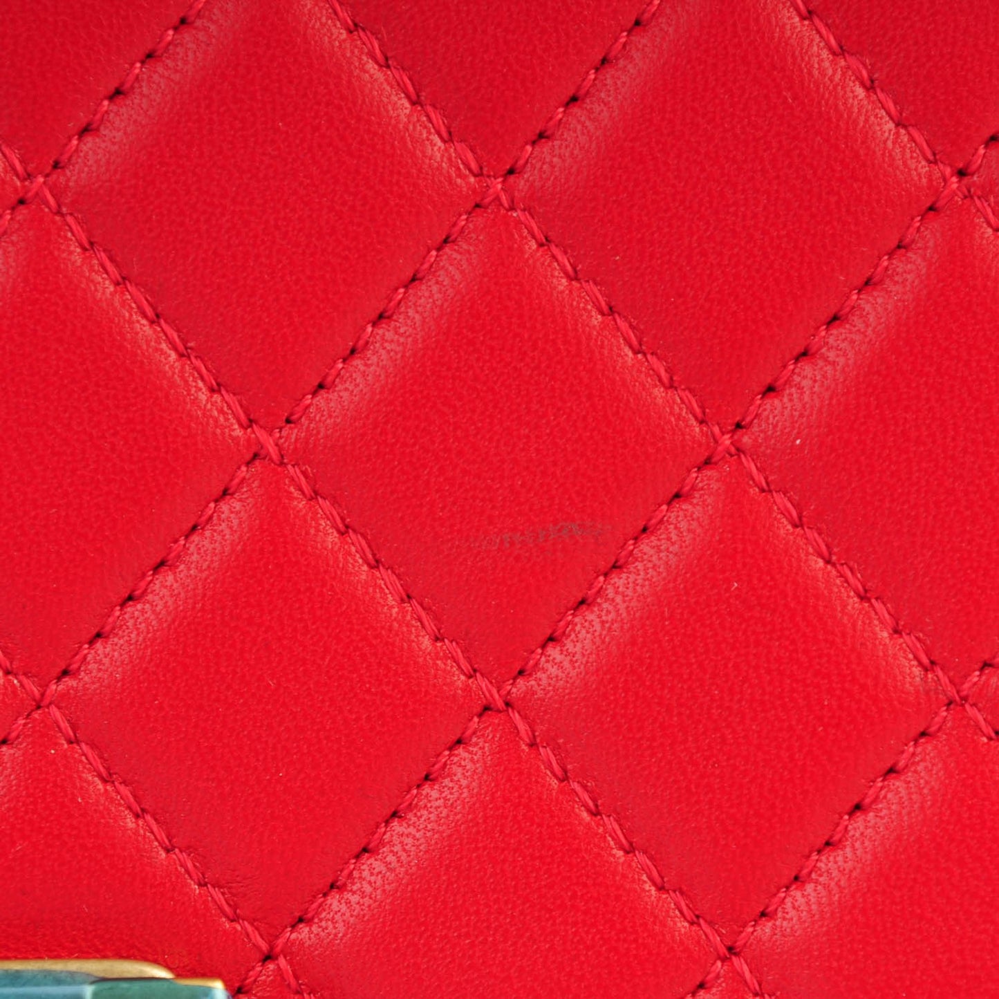 Lambskin Quilted Medium Boy Flap Red