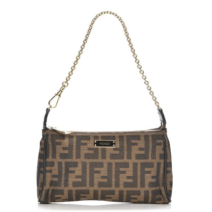 Fendi Zucca Vitello Elite Pochette Tobacco 1 of 10