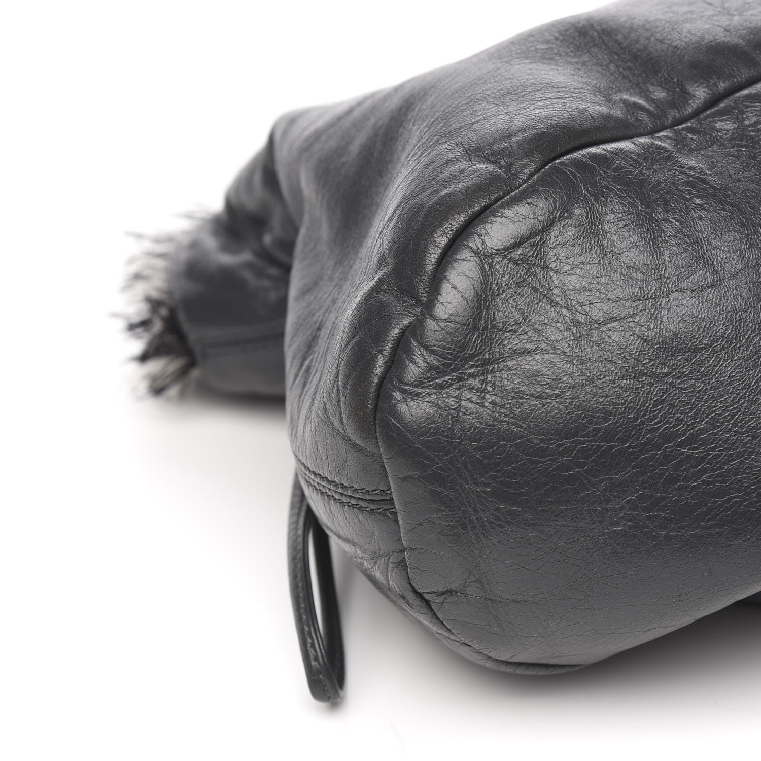 Chanel Tweed Lambskin Drawstring Tweedy Tote Dark Grey 8 of 10