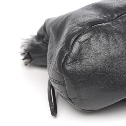 Chanel Tweed Lambskin Drawstring Tweedy Tote Dark Grey 8 of 10